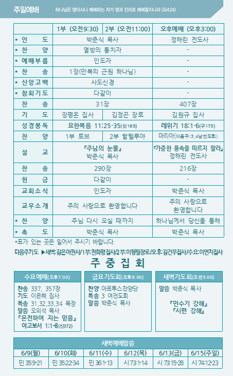 2025년 6월 8일 주보